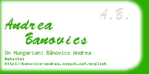 andrea banovics business card